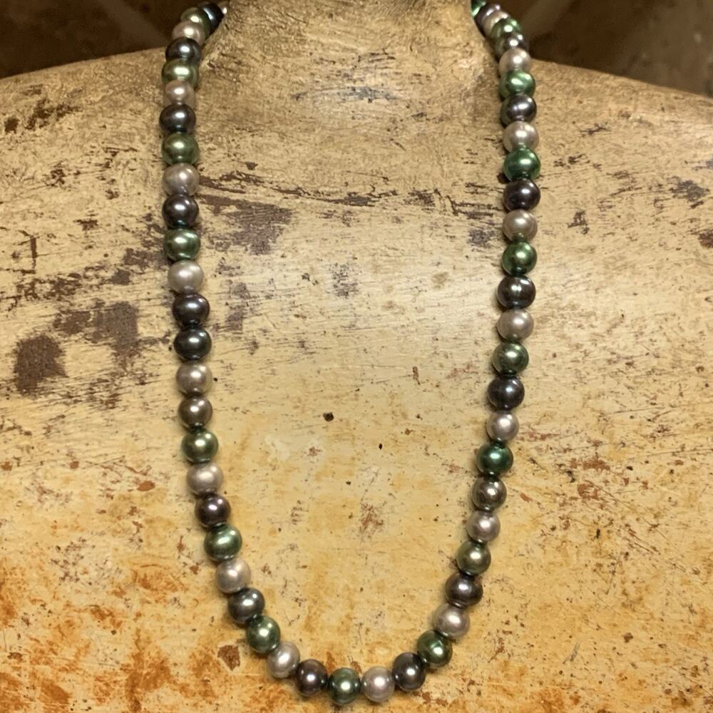 FAS Pearl Necklace Multi Colors Cultured Freshwater 18 Inches